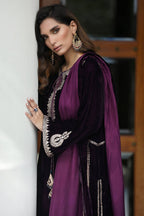 3 Piece Stitched Velvet Embroidered Suit - Ready To Wear