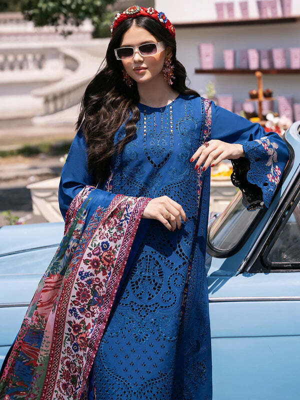 3 Piece Stitched Luxury Embroidered Chikankari Suit - Ready To Wear