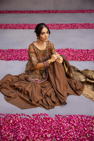 3 Piece Stitched Embroidery Organza Suit - Ready To Wear