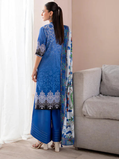 3 Piece Stitched Lawn Suit - Ready To Wear