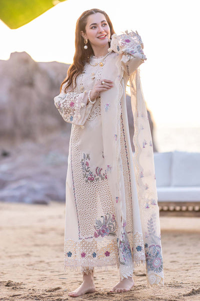 3 Piece Stitched Luxury Chikankari Embroidery Suit - Ready To Wear