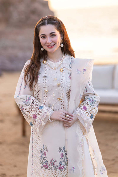 3 Piece Stitched Luxury Chikankari Embroidery Suit - Ready To Wear