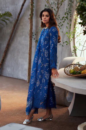 3 Piece Stitched Luxury Lawn Embroidery Suit - Ready To Wear