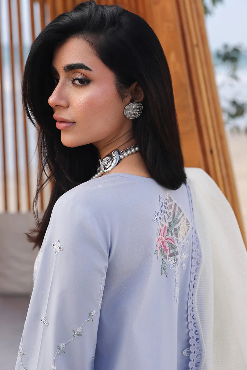 03-Piece Lawn Suit With Chikankari Embroidery - Ready To Wear