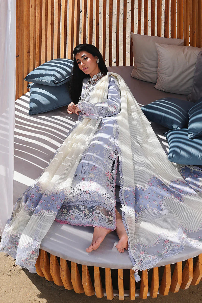 03-Piece Lawn Suit With Chikankari Embroidery - Ready To Wear