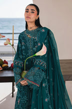 03-Piece Chikankari Suit With Embroidery - Ready To Wear