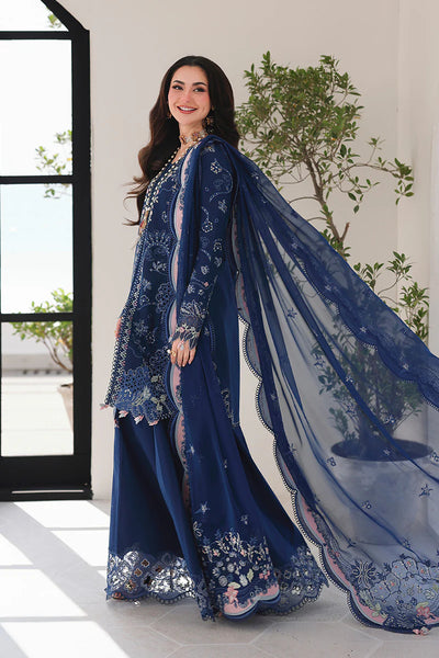 Midnight Navy - 3 Piece Embroidered Lawn | Ready To Wear