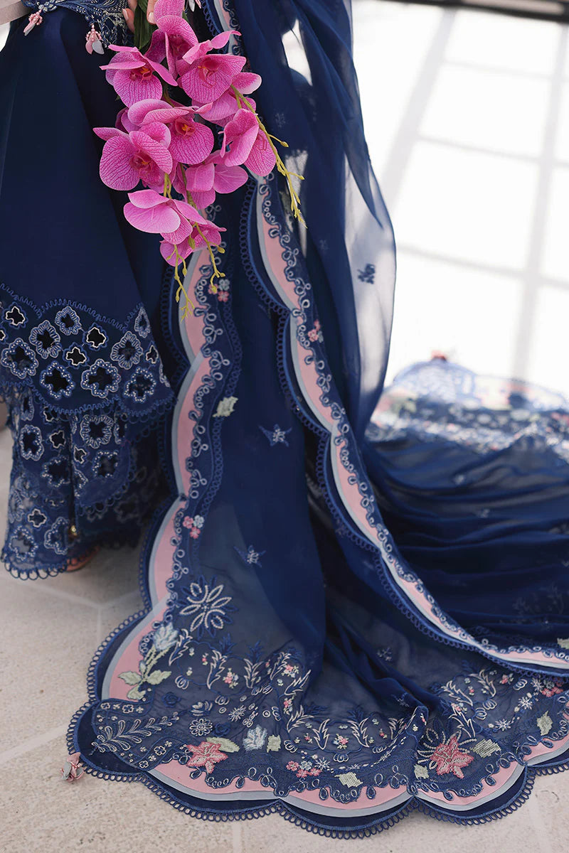 Midnight Navy - 3 Piece Embroidered Lawn | Ready To Wear