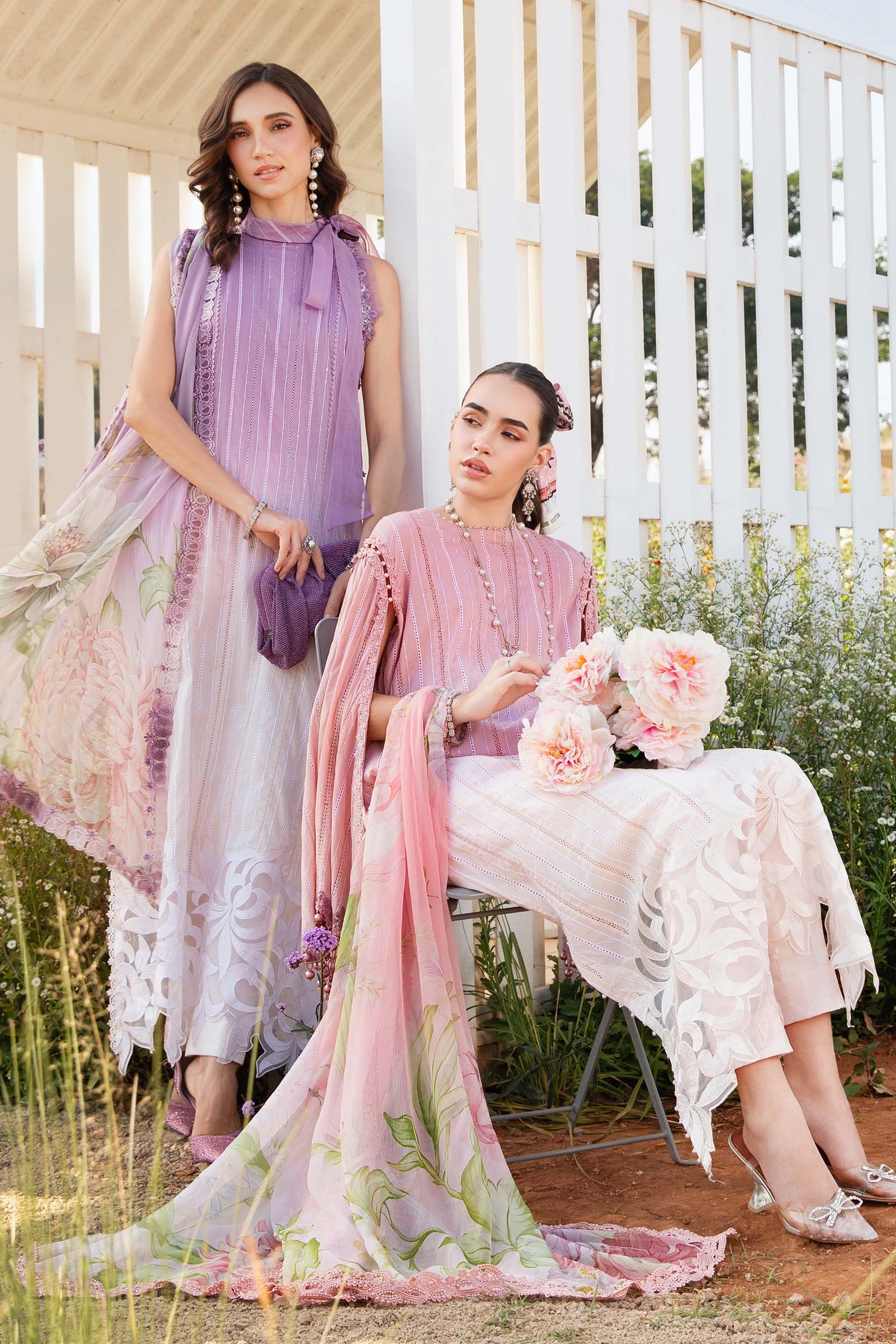 3 Piece Stitched Lawn Suit - Ready To Wear