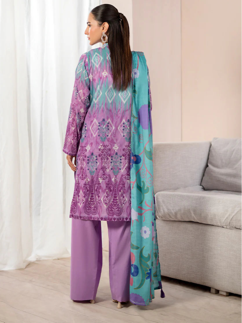 3 Piece Stitched Lawn Suit - Ready To Wear