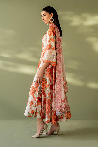 3 Piece Stitched Embroidery Lawn Suit - Ready To Wear