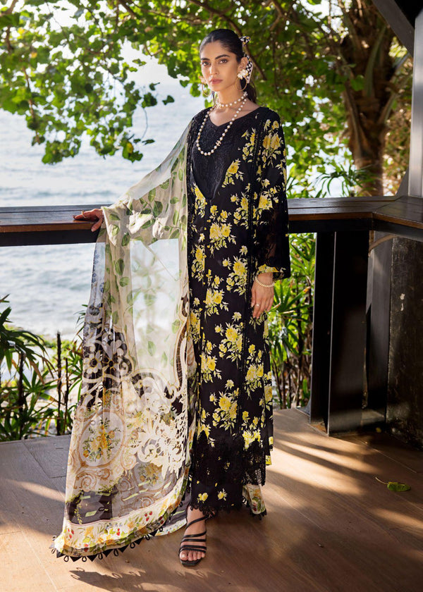 3 Piece Stitched Printed Lawn Suit - Ready To Wear