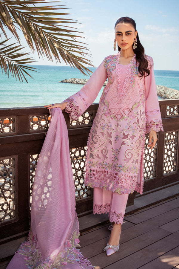 3 Piece Stitched Lawn Suit - Ready To Wear
