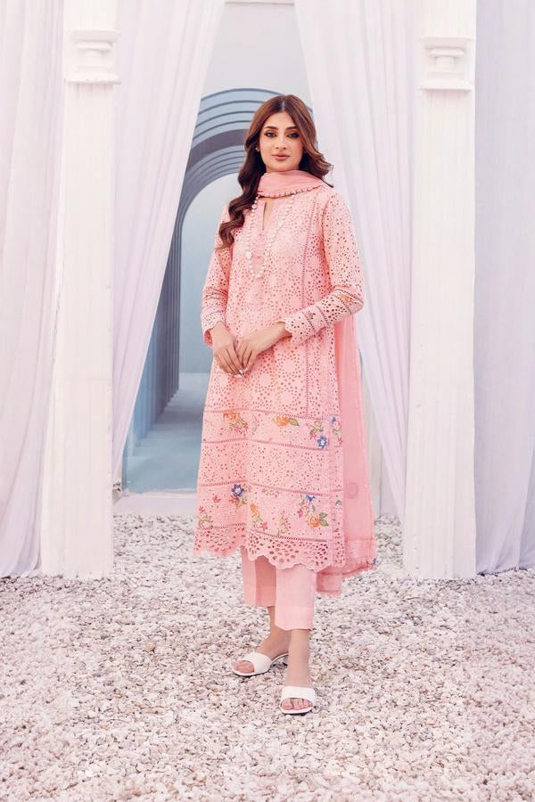 3 Piece Stitched Lawn Suit - Ready To Wear