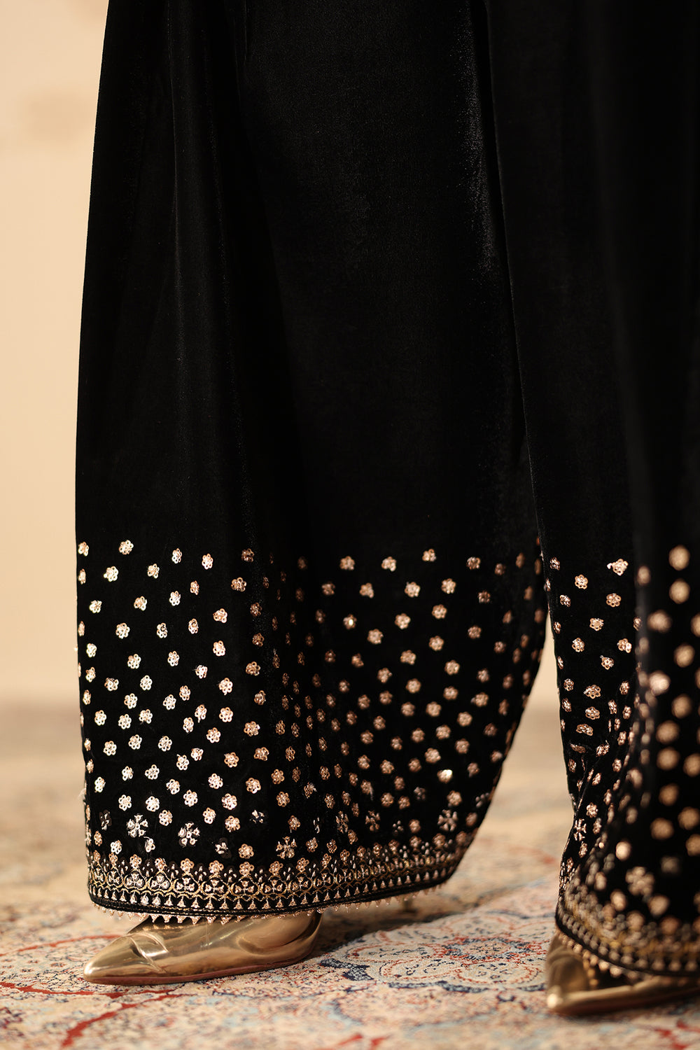 3 Piece Stitched Luxury Velvet Suit - Ready To Wear