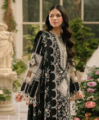 3 Piece Stitched Embroidered Lawn Suit - Ready To Wear