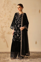 3 Piece Stitched Luxury Velvet Suit - Ready To Wear