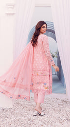 3 Piece Stitched Lawn Suit - Ready To Wear