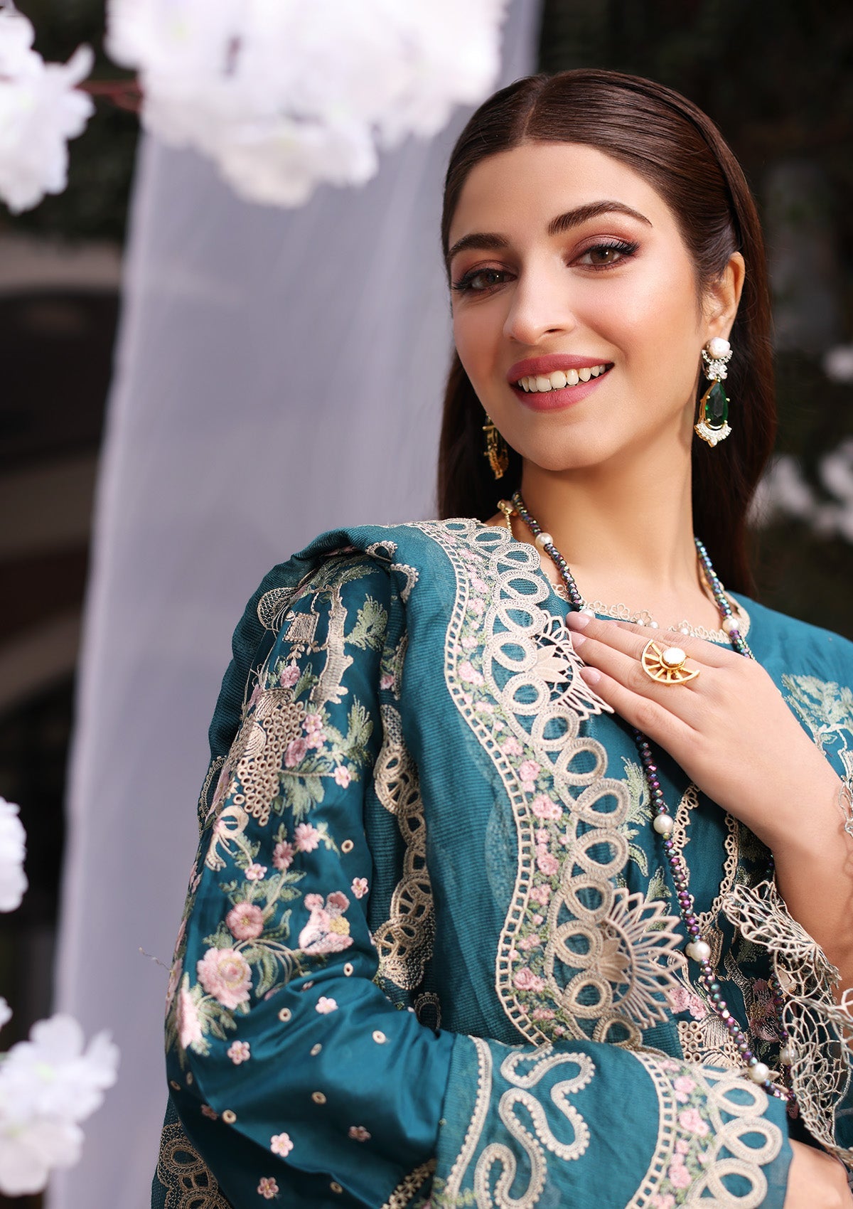 3 Piece Stitched Embroidered Chikankari Suit - Ready To Wear