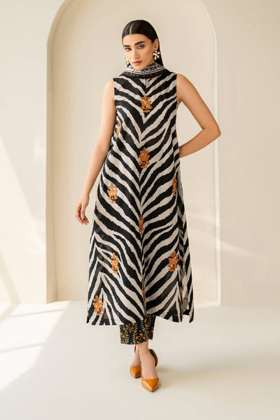 3 Piece Stitched Printed Lawn Suit - Ready To Wear