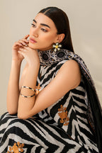 3 Piece Stitched Printed Lawn Suit - Ready To Wear