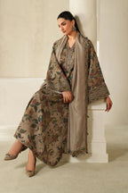 03-Piece Printed Lawn Suit with Embroidery - Ready To Wear