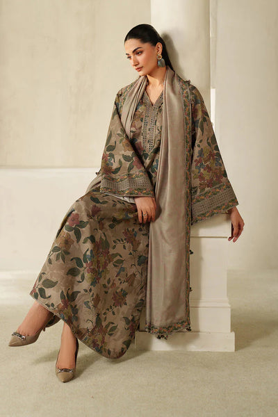 03-Piece Printed Lawn Suit with Embroidery - Ready To Wear