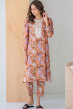 2 Piece Stitched Cotton Suit - Ready To Wear