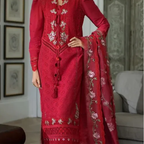 3 Piece Stitched Luxury Lawn Dress - Ready To Wear