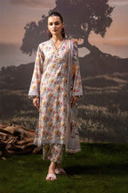 3 Piece Stitched Lawn Suit - Ready To Wear