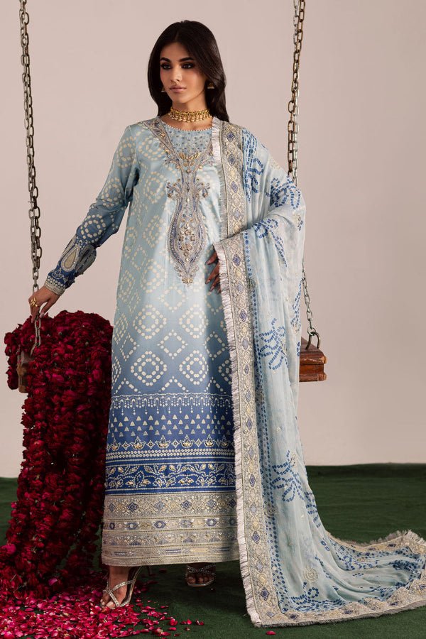 3 Piece Stitched Lawn Suit - Ready To Wear
