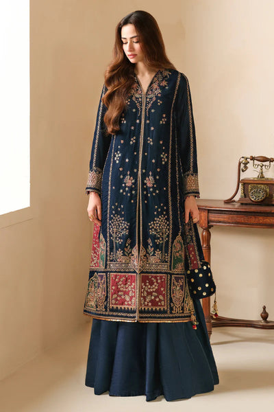 3 Piece Stitched Velvet Embroidery Suit - Ready To Wear