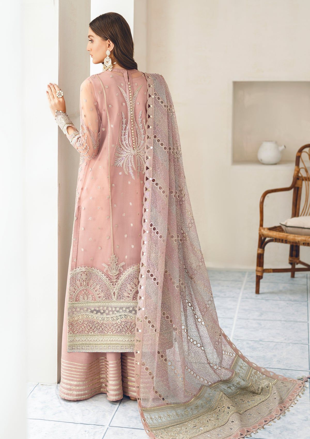 3 Piece Stitched Embroidered Bridal Suit - Ready To Wear