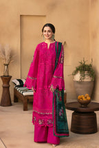 3 Piece Stitched Embroidered Chikankari Suit - Ready To Wear