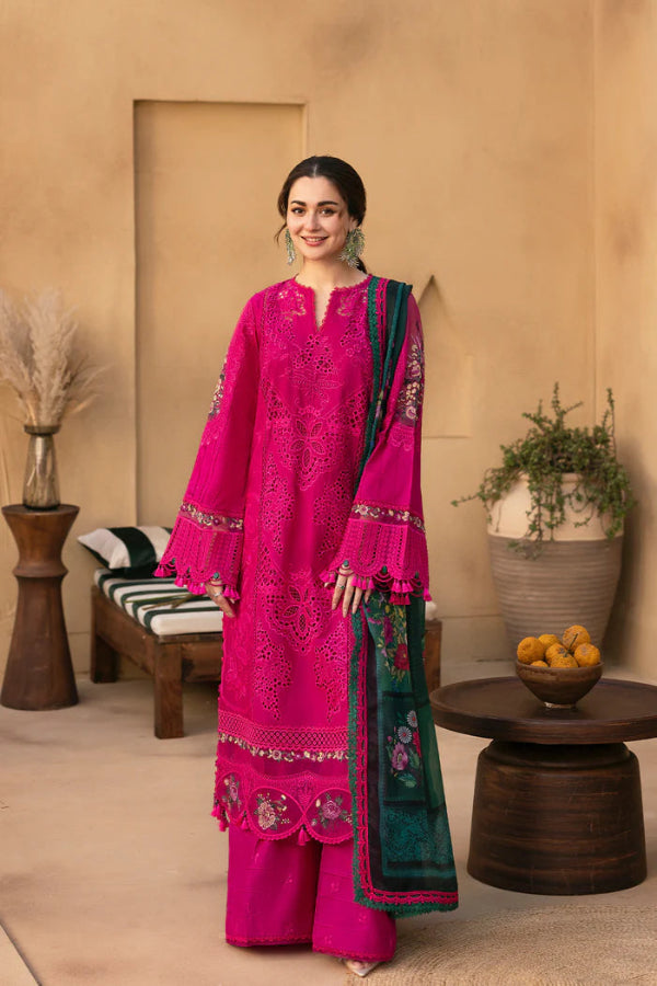 3 Piece Stitched Embroidered Chikankari Suit - Ready To Wear