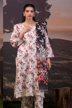 3 Piece Stitched Lawn Suit - Ready To Wear