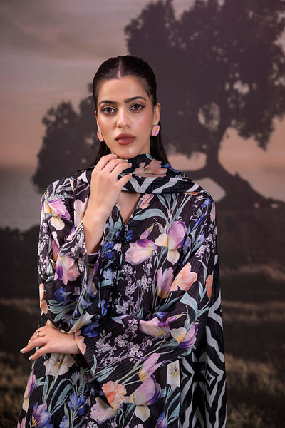 3 Piece Stitched Lawn Suit - Ready To Wear