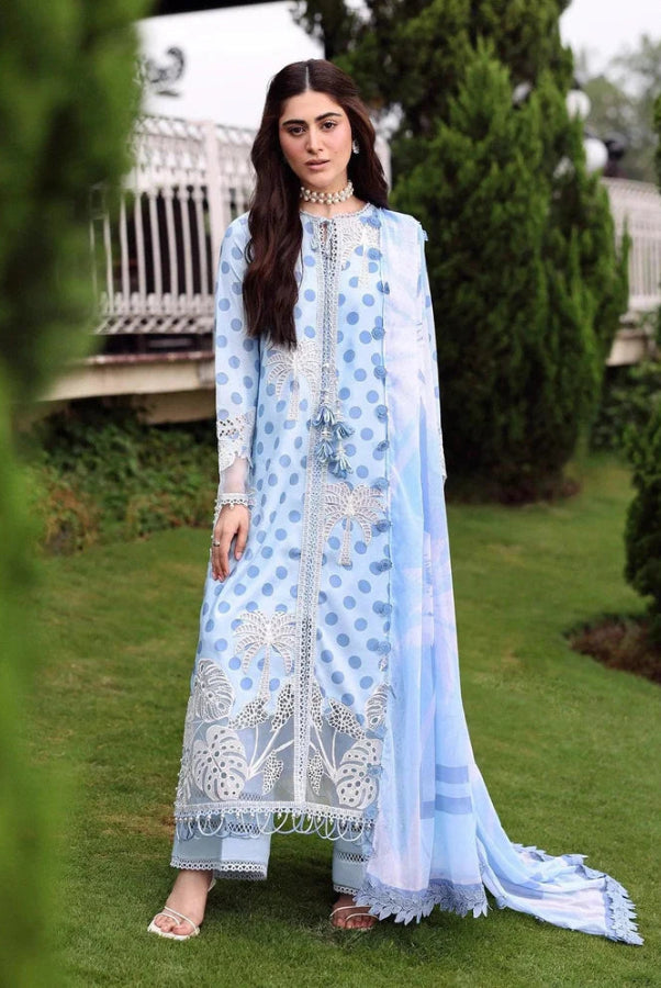 03-Piece Printed Lawn Suit With Chiffon Dupatta | Ready To Wear