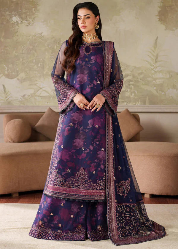 03-Printed Lawn With Organza Dupatta Suit - Ready To Wear