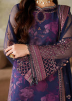 03-Printed Lawn With Organza Dupatta Suit - Ready To Wear