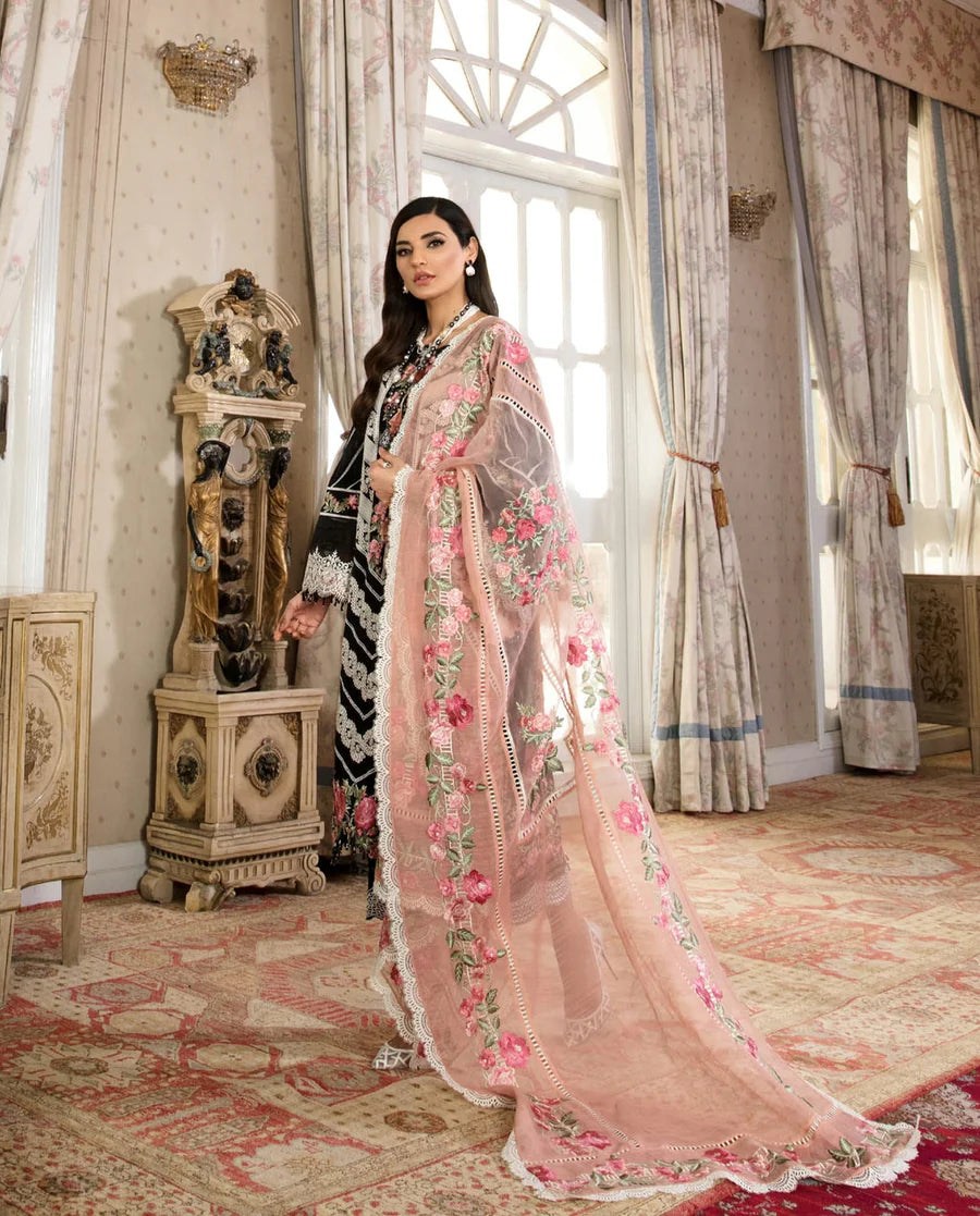 03-Piece Lawn Suit With Chikankari Embroidery - Ready To Wear