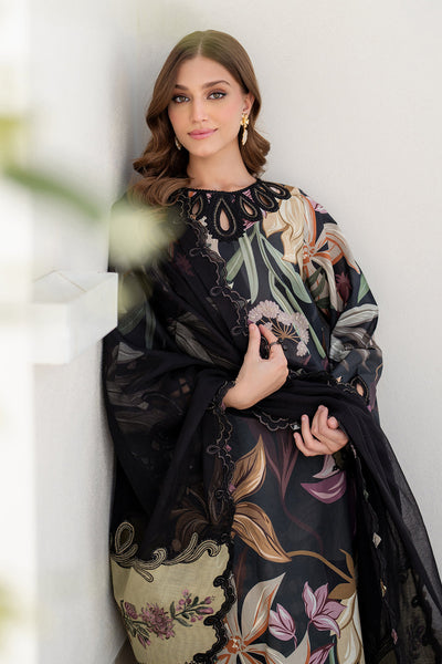 3 Piece Stitched Lawn Suit - Ready To Wear