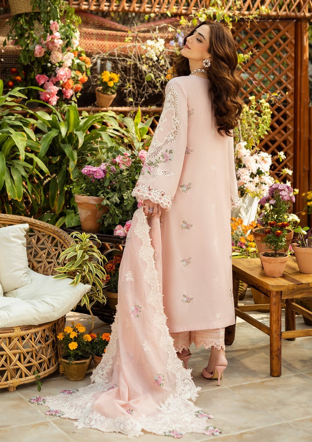 3 Piece Stitched Chikankari Suit - Ready To Wear