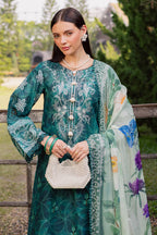 Tropical Teal 3 Piece Printed Lawn Suit | Ready To Wear