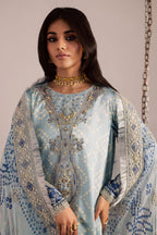 3 Piece Stitched Lawn Suit - Ready To Wear