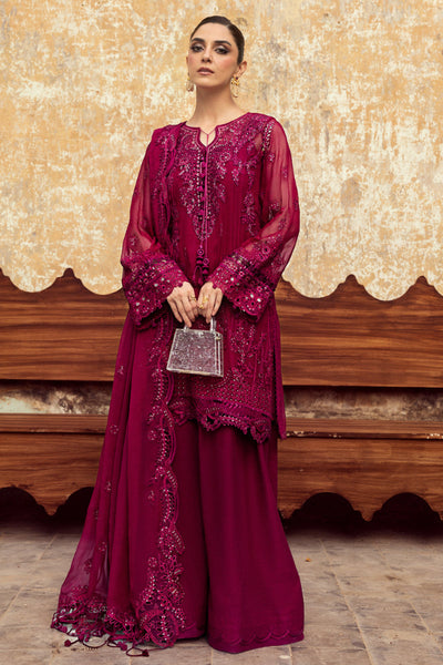 3 Piece Stitched Chiffon Suit - Ready To Wear