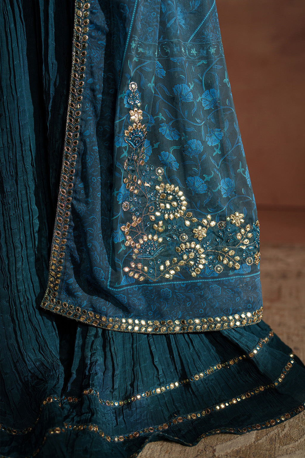 3 Piece Stitched Velvet Bridal Wear Suit - Ready To Wear