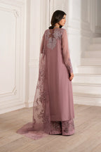 Mauve Elegance - Chiffon Suit With Organza Dupatta | Ready To Wear