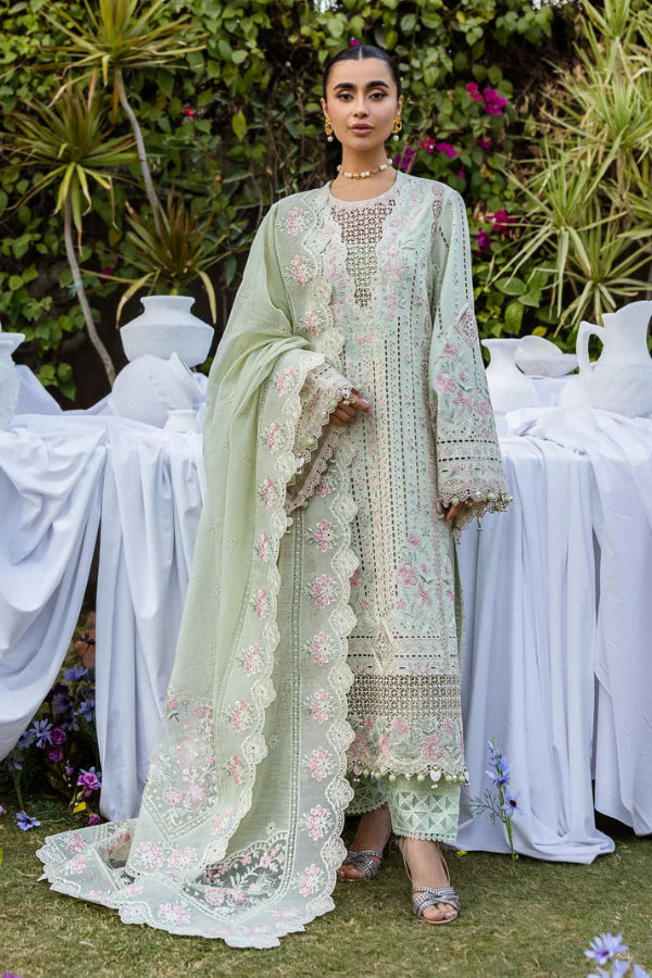 03-Piece Lawn Suit With Chikankari Embroidered - Ready To Wear