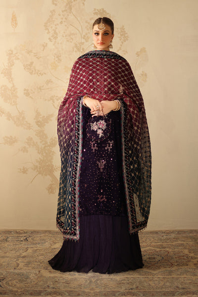 3 Piece Stitched Velvet Embroidered Suit - Ready To Wear